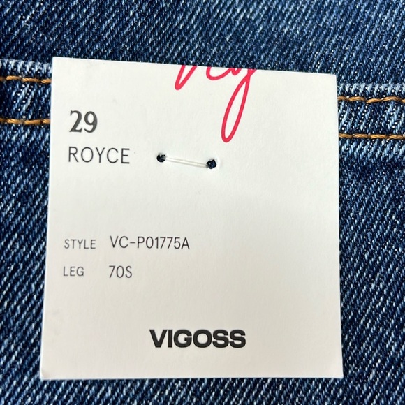 Vigoss Royce / Stitch Fix Jeans Size 29 Blue Denim Hi Rise 70’s Wide Leg NWT - Picture 11 of 13